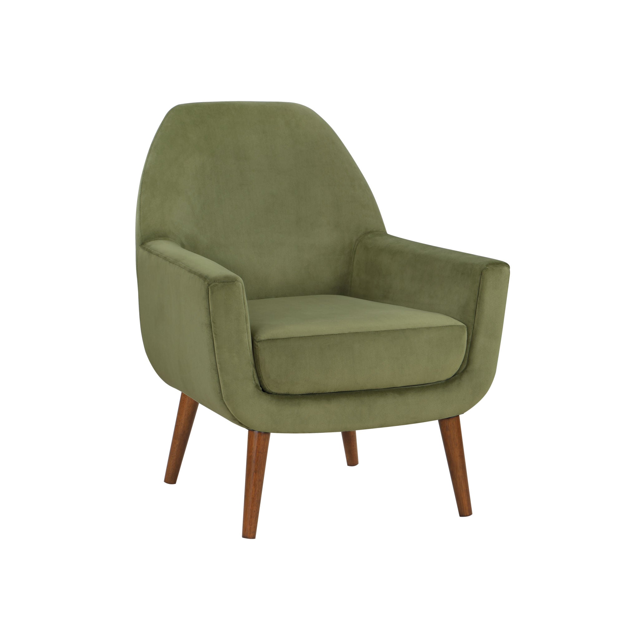 Modern Green Velvet Armchair